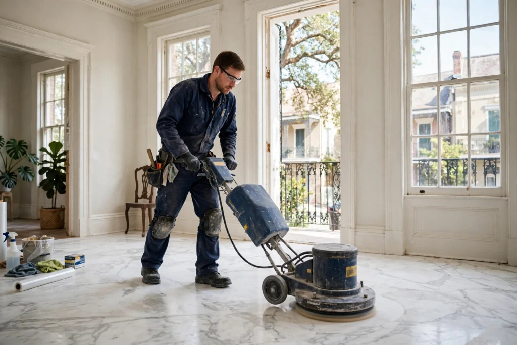 Marble Restoration in New Orleans: Bringing Dull Stone Floors and Counters Back to Life