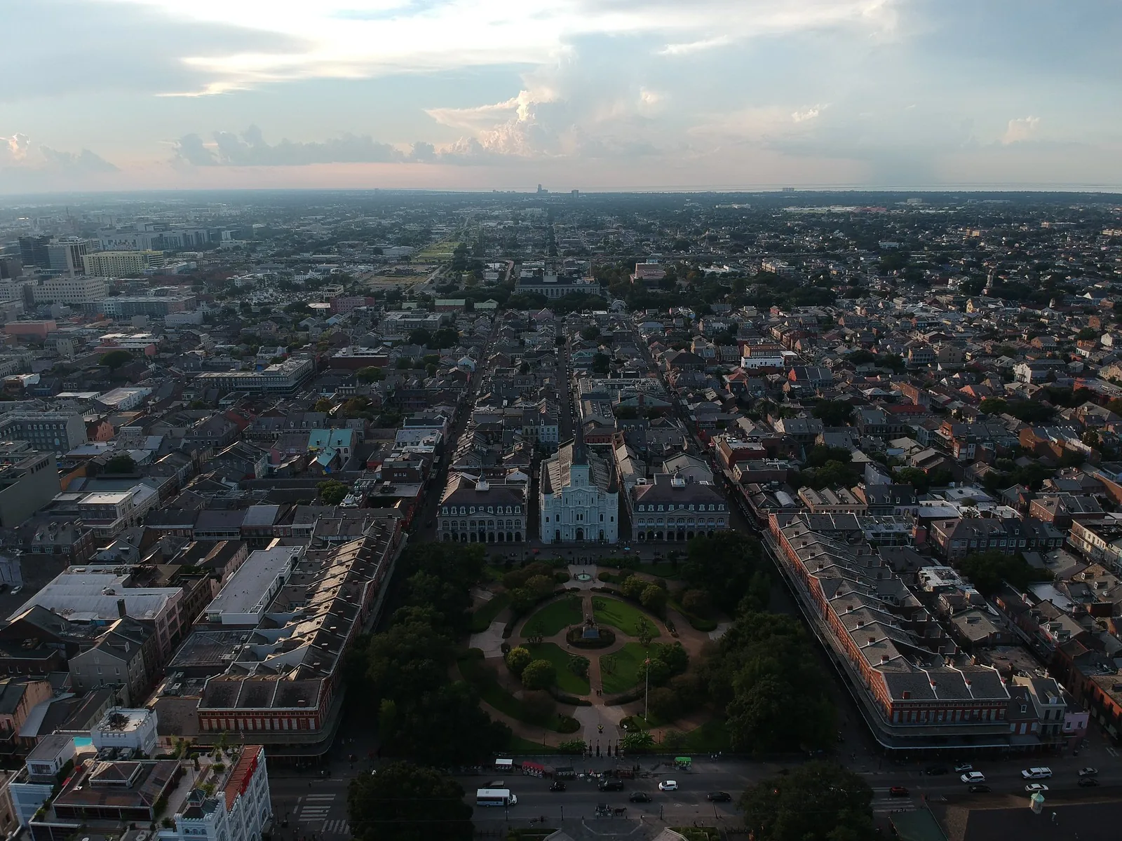 Aerial view of Greater New Orleans service area for marble and stone restoration